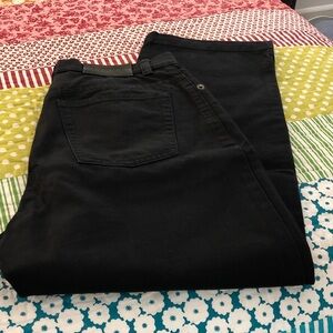 Lauren Ralph Lauren, black cropped five pocket jean style pants